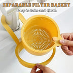 Sink Strainer Basket with One-Touch Drain Mesh, Snap-On Strap & Detachable - Image 4