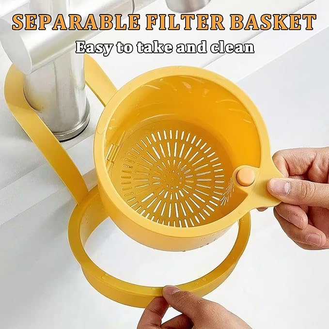 Sink Strainer Basket with One-Touch Drain Mesh, Snap-On Strap & Detachable - Image 4