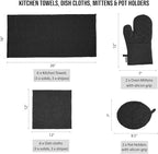 LANE LINEN 16-Piece Kitchen Towels & Dishcloths Set – Heat Resistant Silicone - Image 2