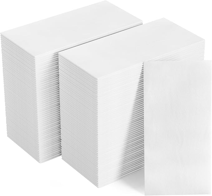 FOCUSLINE 480 Disposable Bathroom Napkins, Linen-Feel Paper Guest Towels by FOCUSLINE