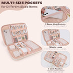 Electronics Organizer Travel Case, Charger Bag Cord Organizer Travel, Compact - Image 2