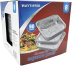 50pack- 8 x 8 Aluminum foil Pans Disposable, Heavy Duty Square baking Cake Pans - Image 7