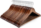HOUSE DAY Bulk Wooden Hangers 150 Pack, Heavy Duty Wood Coat Hangers by HOUSEDAY
