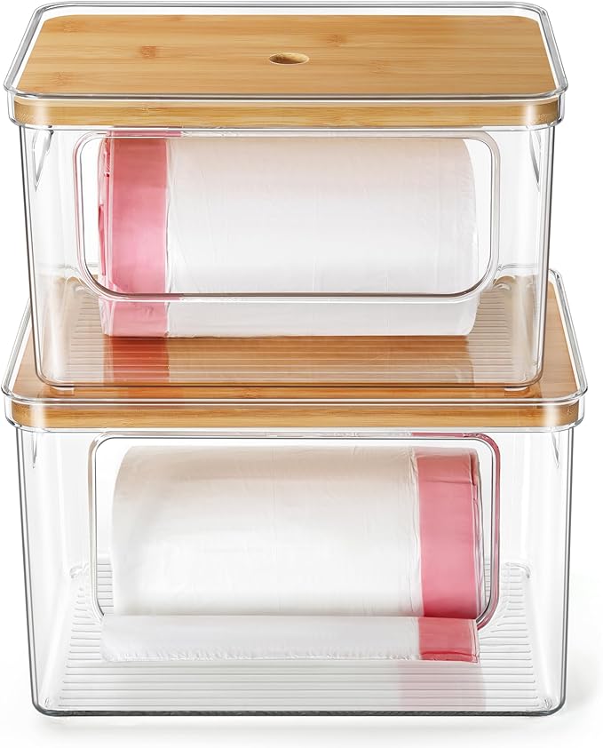 Hudgan 2 Pack Large Trash Bag Dispenser, 2 in 1 Garbage Bag and Dishwasher Pods by HUDGAN