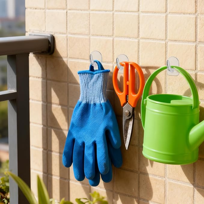 cobee 40 Pcs Clear Adhesive Wall Hooks - Image 6