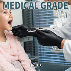 FINITEX - Black Nitrile Disposable Gloves, Powder-free, Medical Exam Latex-Free - Image 2