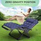 Suteck Oversized Zero Gravity Chair,29In XL Lounge Chair w/Removable Cushion&Headrest, Reclining Camping Chair w/Upgraded Lock and Footrest, Reclining Patio Chairs Recliner for Indoor Outdoor - Image 7