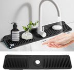 24"Longer Silicone Faucet Mat For Kitchen Sink Splash Guard -7° Slope Snap by SEISSO