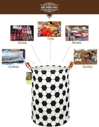 HUNRUNG Laundry Hamper, Large Canvas Fabric Lightweight Storage Basket Toy - Image 3
