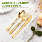 600 Pack Disposable Bathroom Hand Towels Super Value Bulk, Linen-Feel Absorbent - Image 3
