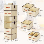 Hanging Closet Organizer 6-Shelf, Upgrade Hanging Shelves - Image 3