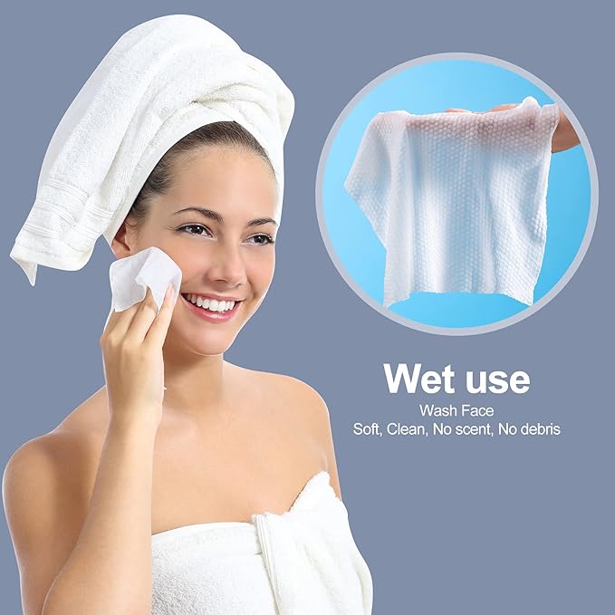 Disposable Face Towel Facial Tissue Soft Cotton Facial Cleansing Cloths - Image 3