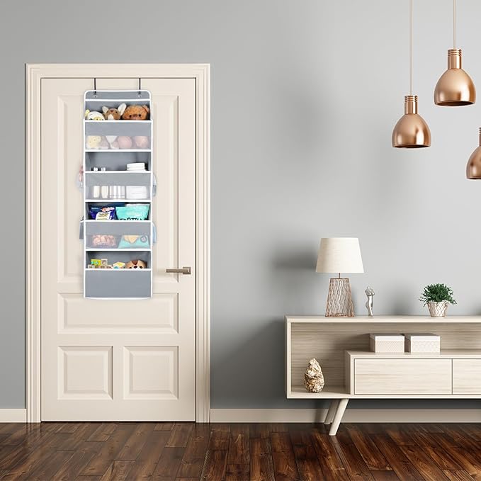 Univivi 4-Shelf Door Hanging Organizer Baby Door Storage Wall Mount Storage - Image 6