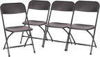 Flash Furniture Hercules Series Big & Tall Stackable Plastic Folding Chairs, Extra Wide Commercial Event Seats, Set of 4, Black - Image 16