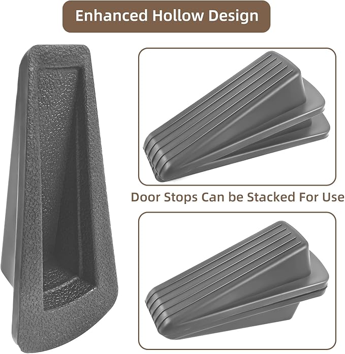 Door Stoppers for Bottom of Door on Floor, Premium Rubber Door Stopper Wedge - Image 4