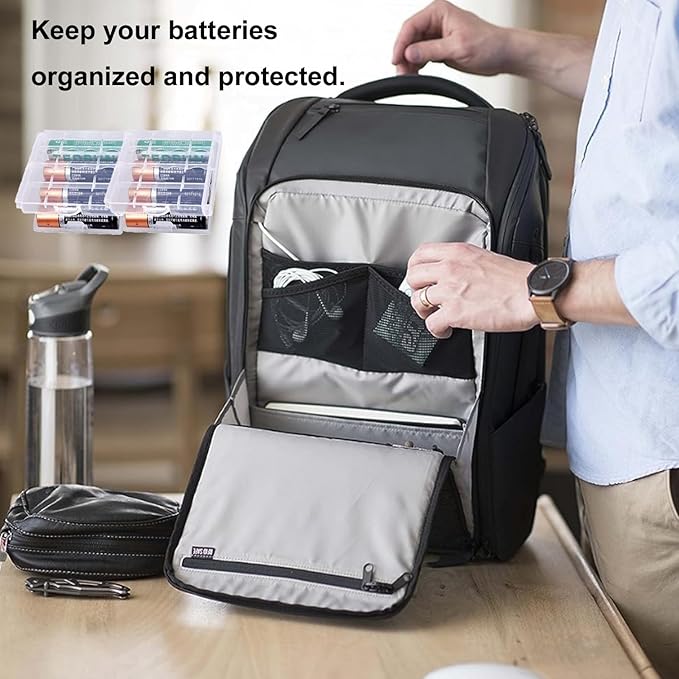 10 Pcs Clear Plastic Cell Battery Storage Case Holder Box, AA/AAA Cell Battery - Image 5