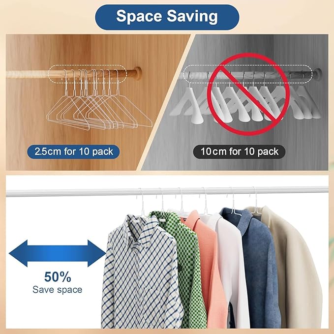 SPECILITE Wire Hangers 150 Pack, Metal Wire Clothes Hanger Bulk - Image 5