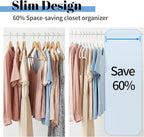 Smartor White Velvet Hangers 60 Pack, Space Saving Clothes Hangers - Image 3