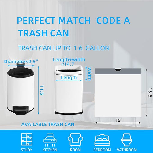 120 Counts 1.6 Gallon Mini Drawstring Trash Bags, Small Garbage Bags by KSSKSS - Image 2