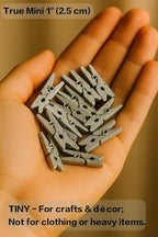 LWR CRAFTS Wooden Mini Clothespins 100 Per Pack 1" 2.5cm - Image 2