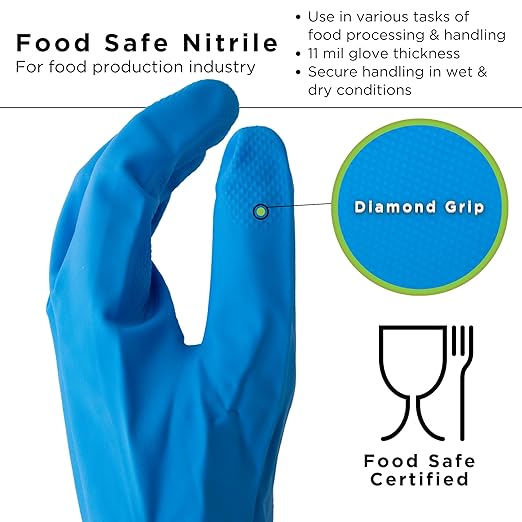 SHOWA 719 Nitrile Unlined Chemical Resistant Safety Glove - Image 3