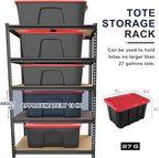 Garage Storage Shelves 72'',2400 LBS Garage Shelving Units, Storage Shelves Heavy Duty, Basement Shelving, Metal Shelving Units Free Standing - Image 5