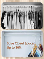 HOUSE DAY White Magic Plastic Hangers Space Saving Organizers and Storage - Image 3