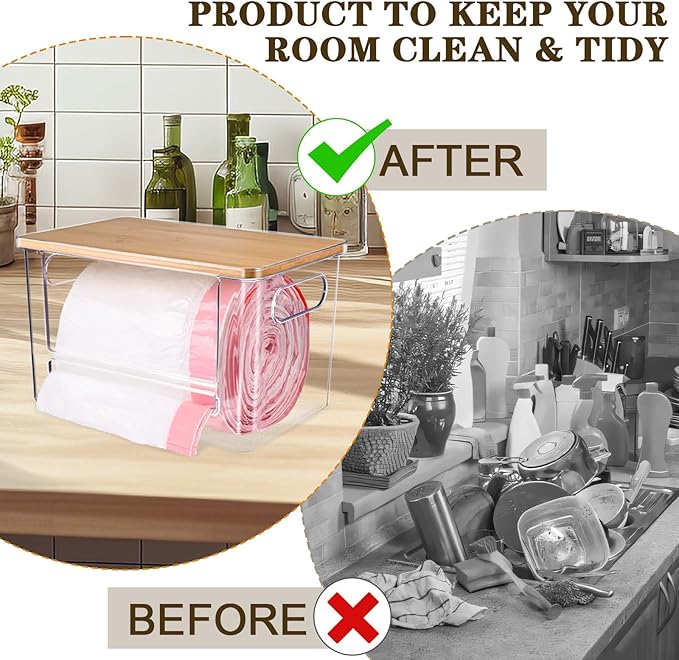 2 PCS Trash Bag Holder Dispenser Under Sink, Extra Large Garbage Bag Holder - Image 3