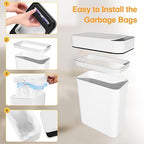 Bathroom Trash Can with Lid 2.6 Gallon Automatic Touchless Trash Cans Small - Image 7