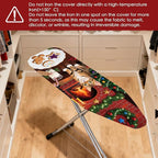 Nuxovilar Ironing Board Covers Winter Cat by Fireplace Pattern Polyester 15x54 - Image 4