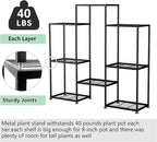 Metal Plant Stand Indoor Metal Plant Stands Outdoor Tiered Plant Shelf for Multiple Plants, 4 Tiers 8 Potted Plant Rack Holder Garden Shelves Flower Stand for Living Room Patio Corner (8 Tiers-B) - Image 5