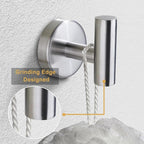 Towel Hook for Bathroom, Screw Mount Heavy Duty Wall Hooks, Stainless Steel - Image 5
