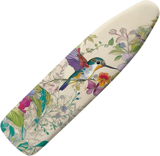 Sprowallow Hummingbird Flowers Ironing Board Cover Stain Resistant Standard by Sprowallow
