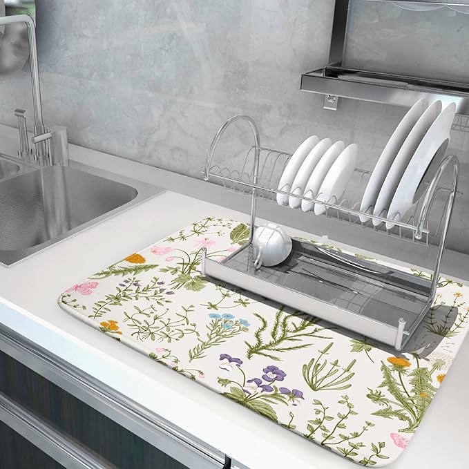 Kawani Wild Flowers Plant Dish Drying Mats - Image 5