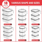 Skroam 36 Pack Food Storage Containers, Plastic BPA-Free Meal Prep Container - Image 2