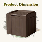 Devoko 31 Gallon Waterproof Outdoor Storage Box Resin Deck Box Lockable and UV Resistant for Patio Furniture,Garden Tools (Brown) - Image 6