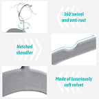 Premium Velvet Shirt Hangers 30 Pack, Space-Saving Non-Slip Felt Hanger - Image 2