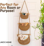 Cotton Hanging Fruit Basket, 3 Tier Woven Wall Basket, Hanging storage baskets - Image 7