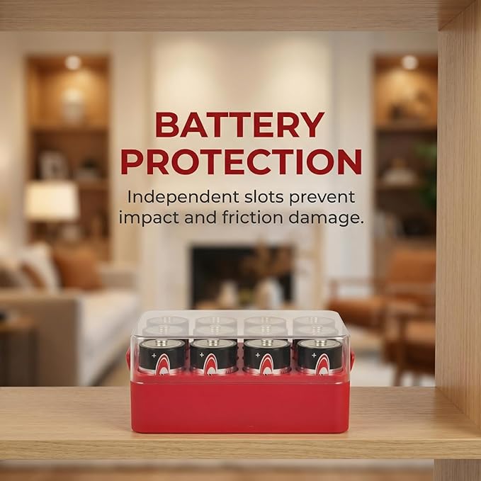 ALCYON Battery Organizer Storage Case, Battery Vault Box Container - Image 5