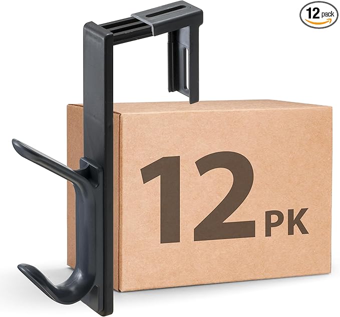 Officemate Double Coat Hooks for Cubicle Panels, Adjustable 1.25-3.5 Inch by Officemate
