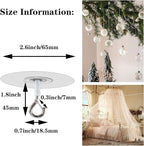 No Hole Adhesive Ceiling Hooks for Hanging Light Plants, Sticky Eye Hooks for - Image 5