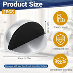 Self Adhesive Door Stoppers, Stainless Steel No Drill Rubber Floor Door Stop - Image 2