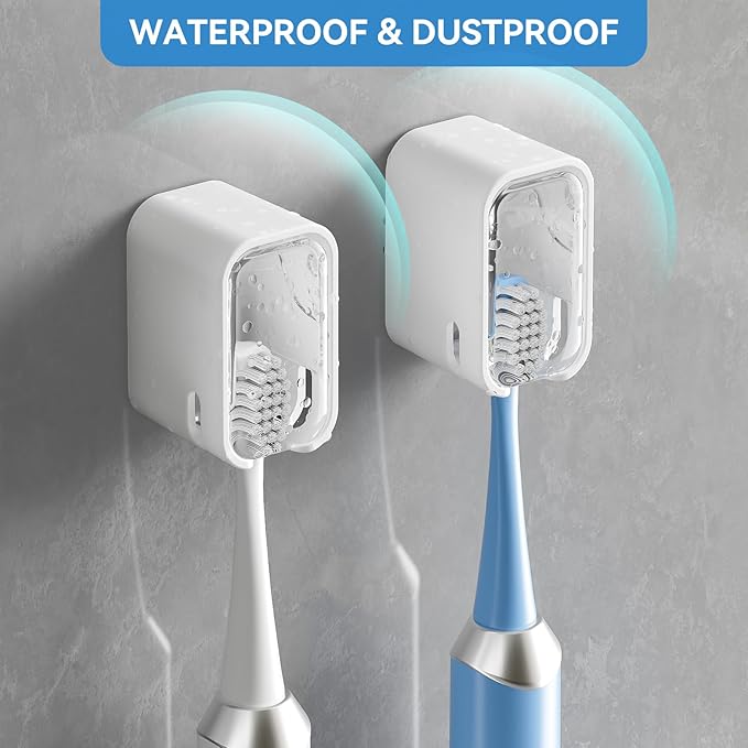 Toothbrush Holders for Bathroom【Innovation Single Slot Design】 2PCS Toothbrush - Image 2