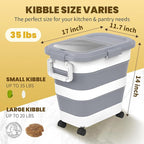 HOYTAMDA 25-35Lbs Rice Container, Collapsible Airtight Food Storage Containers - Image 2
