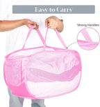 Durable Collapsible Laundry Baskets, Mesh Pop Up Laundry Hamper - Image 6
