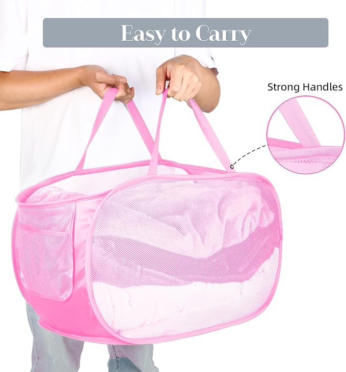 2 Pcs Durable Collapsible Laundry Baskets - Image 3