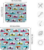 ALAZA Dish Drying Mat, Happy Camper Caravan Super Absorbent Reversible Rack - Image 2