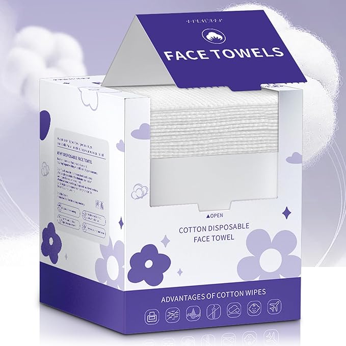 Face Towels, Disposable Face Towelette, Makeup Remover Dry Wipes 50 Count by Unknown