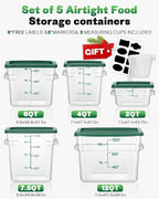 2QT NSF Food Storage Containers: 2 PCS Commercial Clear Square Food Storage - Image 9