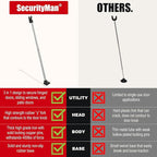 Door Stoppers Security Bar, SECURITYMAN 3 in 1 Adjustable Door Security Bar & - Image 4